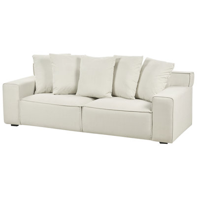 3 Seater Velvet Sofa Off-White VISKAN