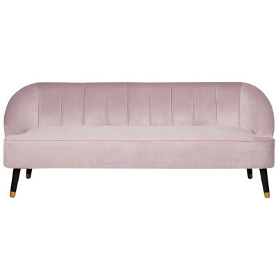 3 Seater Velvet Sofa Pink ALSVAG