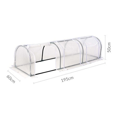 3 Section Polytunnel Greenhouse