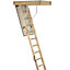 3 Section Timber Folding Loft Ladder Kit Door Hatch & Frame 2.8m Max Height