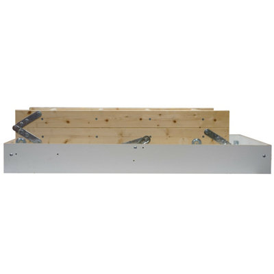 3 Section Timber Folding Loft Ladder Kit with Insulated Hatch - 2.8m Max Height for Easy Access