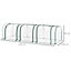3 Sections Transparent Clear PVC Tunnel Greenhouse Green Grow House Steel Frame