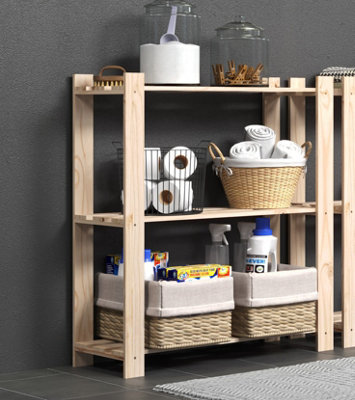 Wooden shelving deals units b&q