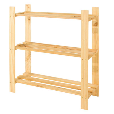 3 Shelf Storage Unit - Cedar Timber - 800 x300 x 900 mm - Pre-Sanded