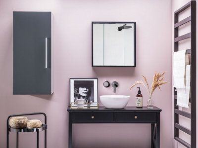 3-Shelf Wall Mounted Bathroom Cabinet Grey BILBAO