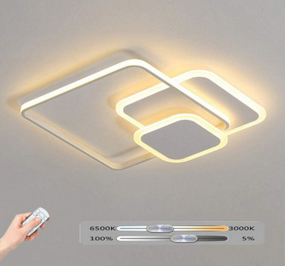 3 Squares Structure Ceiling Light Modern Ultra-Thin Led White