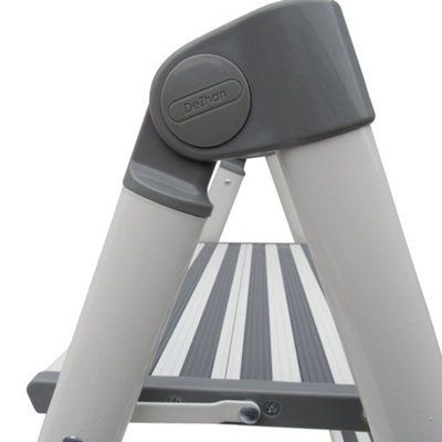 3 Step Folding Stepladder With Handle (Stool Aluminium Safety Compact ...