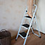 3 Step Ladder Folding Stool Non Slip Tread Heavy Duty Steel Foldable Home DIY