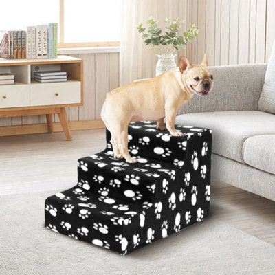 3 Steps Pet Dog Ladder Soft Stairs Puppy Washable Cover Ramp Folding Dog