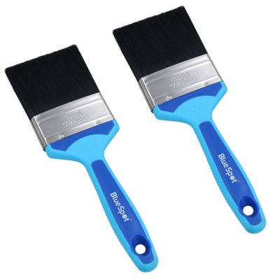 3" Synthetic Paint Brush Painting + Decorating Brushes Soft Grip Handle 2 Pack