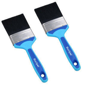3" Synthetic Paint Brush Painting + Decorating Brushes Soft Grip Handle 2 Pack
