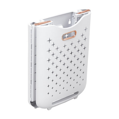 3-Tier ABS Foldable Freestanding Laundry Baskets with Casters