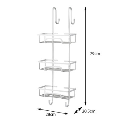 3 Tier Aluminium Over Door Shower Caddy