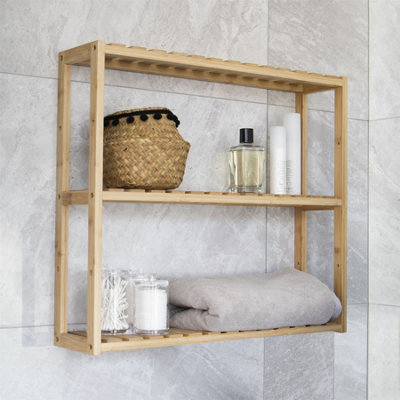 3 Tier Bamboo Shelves - Natural