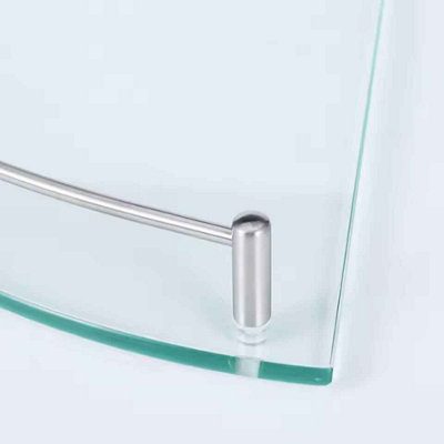 3 Tier Bathroom Corner Shelf Shee Glass Shower Wall Mounted Storage Caddy
