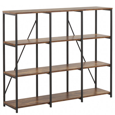 3 Tier Bookcase Dark Wood RHODE