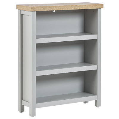 3 Tier Bookcase Light Grey CLIO