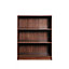 3 Tier Bookcase Wide Display Shelving Storage Unit Wood Furniture Walnut