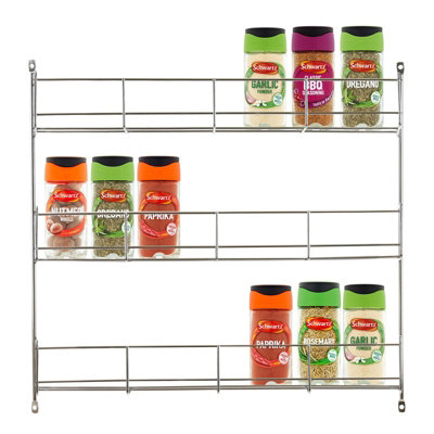 3 Tier Chrome Door Mounted Spice Rack DIY at B Q