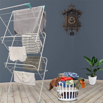 3 Tier Clothes Dryer Airer Foldable Laundry Rack Washing Line Drying ...