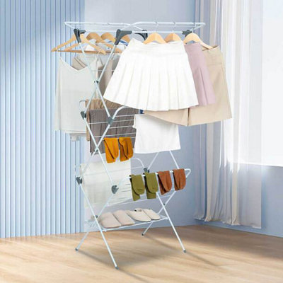 3 Tier Concertina Airer 58 ft Hanging Space DIY at B Q
