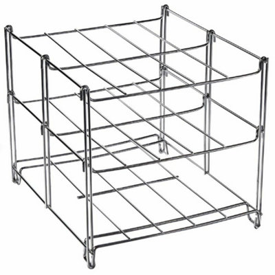 3 Tier Cooling Oven Rack Chrome Shelves Cooking Roasting Tray Pizza ...
