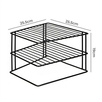 3 Tier Corner Plate Rack Corner Kitchen Plate Bowl Rack Stand With Plastic Coating Easy Access And Efficient Organization DIY at B Q