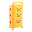 3 Tier Cute Yellow Duck Plastic Pull Out Drawer Storage Cabinet Cart with Wheels 870 mm