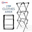 3 Tier Deluxe Foldable Airer 20 Pegs 14m Corner Hooks Clothes Dryer