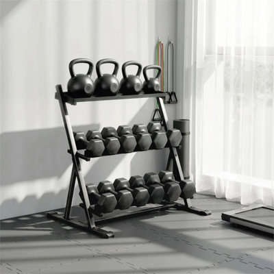3-Tier Dumbbell Rack Weight Organiser Home Gym 200KG
