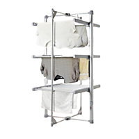 3 Tier Electric Clothes Airer Heated 24 Rails Dryer Folding Deluxe Portable