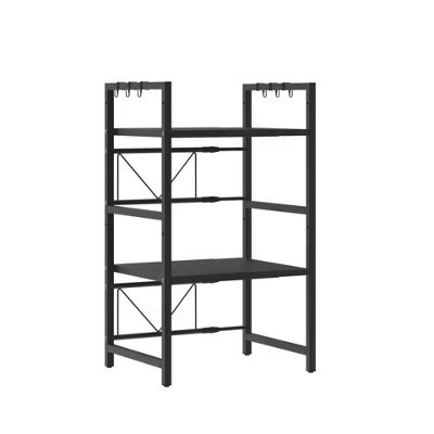 3 Tier Expandable Microwave Rack with Hooks