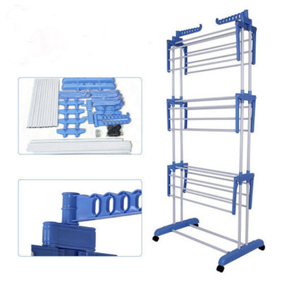 3 Tier Extra Large Foldable Clothes Airer for Outdoor Indoor Drying