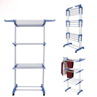 3 Tier Extra Large Foldable Clothes Airer for Outdoor Indoor Drying