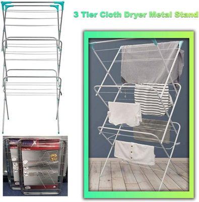 3 Tier  Foldable 14m Metallic Clothes Dryer
