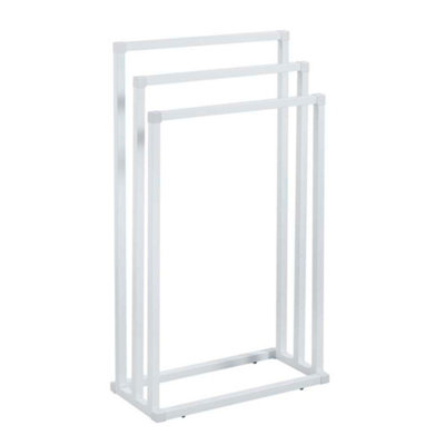 3 Tier Freestanding Bathroom Towel Holder - White