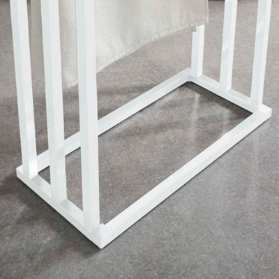 3 Tier Freestanding Bathroom Towel Holder - White - 4