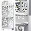 3 Tier Freestanding Corner Bathroom Shelf Carved Shower Storage Organizer Display Rack Shelving Unit White