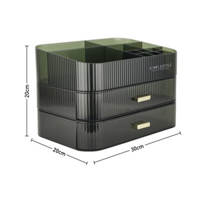 3-Tier Green Transparent Makeup Organizer for Perfume Lotions Display Case 200mm(H) - 6