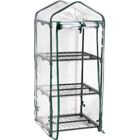 3 Tier Greenhouse for Indoor & Outdoor With Clear PVC Cover