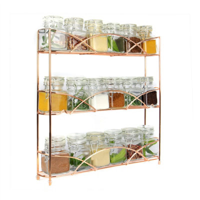 3 Tier Herb & Spice Rack Rose Gold