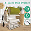 3 Tier Kitchen Dish Drainer Rack Dish Drying Rack with Cutlery Holder Dryer Tray