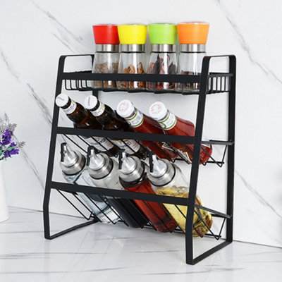 3 Tier Kitchen Metal Spice Rack Utensils Storage Organizer