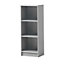 3 Tier Medium Narrow Bookcase Shelving Unit Living Room Office Bedroom Grey