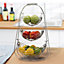 3 Tier Metal Fruit Baskets Rack Vegetables Storage Display Stand Holder