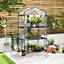 3 Tier Mini Greenhouse PVC Cover Garden Grow House Three Shelves Roll Door