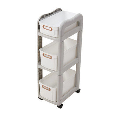 3-Tier Narrow Space-Saving Freestanding Storage Rack Organizer
