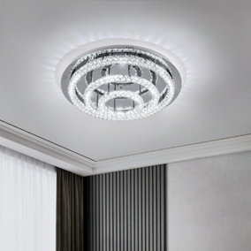 3-Tier Round Chic Crystal Flush Mount Ceiling LED Light