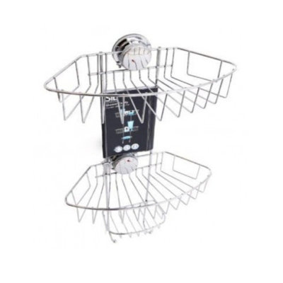 3 Tier Shower Caddy BM0204 Chrome Plated Steel Metal Bathroom Storage ...
