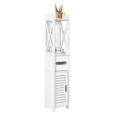 3 Tier Slim Bathroom Storage Cabinet Price Comparisons | Compare The Build